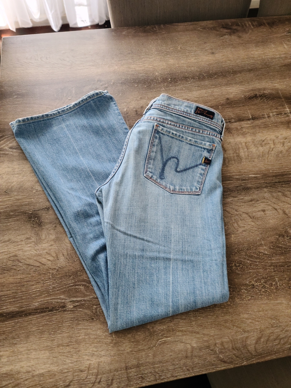 Citizens Of Humanity Vintage Light Blue Wide Leg Jeans
